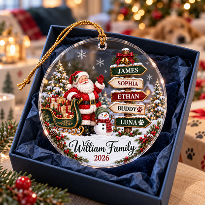 Personalized Family Christmas Ornament 2026 – Santa and Snowman Name Signpost, Custom Family and Pet Names, Holiday Keepsake Gift 474b2a6f-b801-4e89-b341-15e85239d707-Personalized-Family-Christmas-Ornament-in-Gift-Box-2.png