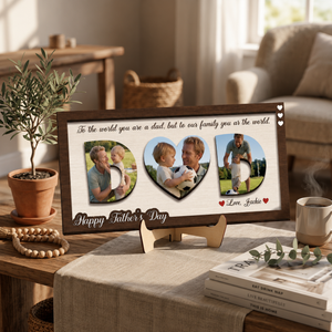 Personalized Dad Photo Sign, Custom Picture Plaque, Father s Day Gift, Birthday Gift, Home Decor