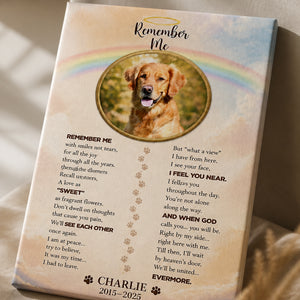 Pet Memorial Canvas – Remember Me Poem with Photo, Name & Years - Personalized Canvas 4757d8b6-08aa-4cd2-88a1-2dc7723fdaa5.jpg