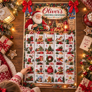 Personalized Reusable Fabric Advent Calendar, Santa Christmas Countdown, Custom Name 25 Pocket Advent Calendar, Kids Holiday Wall Xmas Decor 47852ed6-4aa0-4d77-97e7-9bf30fd45b8d-il_1588xN.8590674391_ltmd.jpg