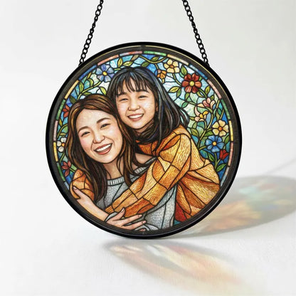 Sun Catcher Mom Daughter Gift, Custom Floral Stained Glass Portrait, Photo Window Art 47898033-9511-4fdc-9153-a47f591cb957-ghgh-21-.webp