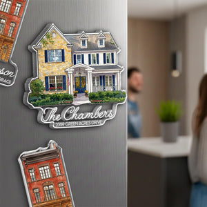 Personalized New Home Fridge Magnet, Custom First Home Address Gift, Watercolor Housewarming Gift, Home Moving Keepsake 4798c51b-d19a-46ed-a915-ad7fc742bcea-4.jpg