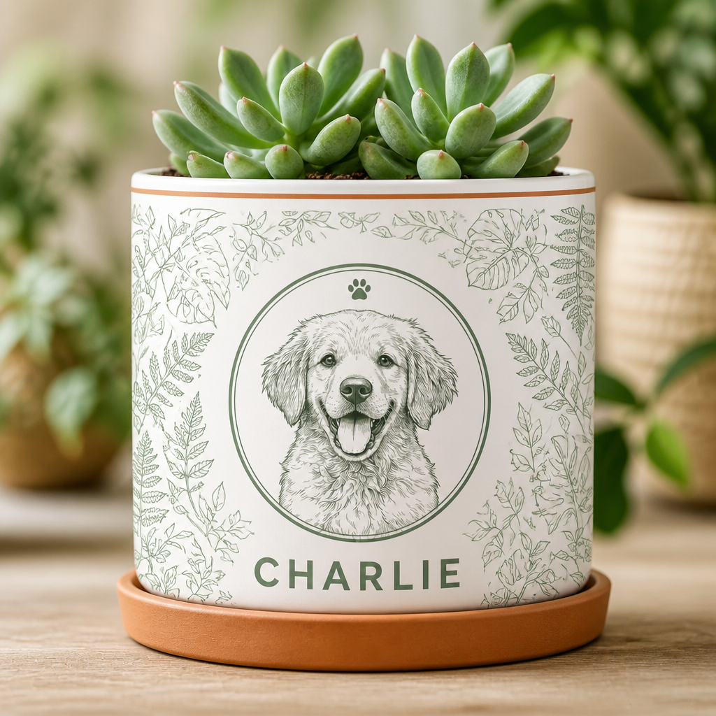 Custom Pet Portrait Planter with Name - Personalized Plant Pot & Vase 4799654f-d95f-4b57-bb18-0739dee24087.png