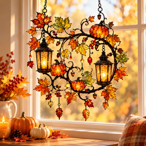 Fall pumpkin window hanging, autumn suncatcher with glowing lanterns, colorful maple leaves and acorns 47a3e9cf-58ea-4f09-a139-f904d2b4564b-gfgfgfgfgf-3-.png