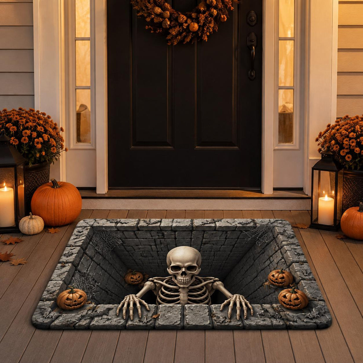 Retro 3D Skeleton Doormat, Halloween Non Slip Rubber Floor Mat, Spooky Outdoor Welcome Rug 47abf41c-d777-4d57-9a69-f49109ad79dd-1.jpg