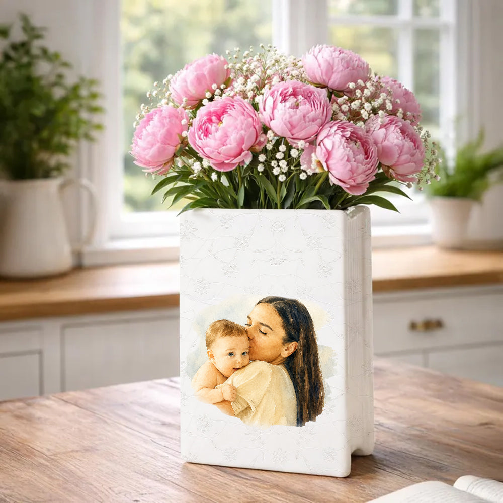 The Day You Become My Mommy - Personalized Ceramic Book Vase 47ac6d6e-22a0-43a0-8951-31d298a6862e-mk1-5-.jpg