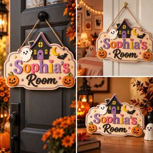Personalized Halloween Kids Door Sign, Custom Name Room Decor, Haunted House Bedroom Door Hanger 47bc2c40-18bc-49d8-91c5-c6076669a9f5-r1.png