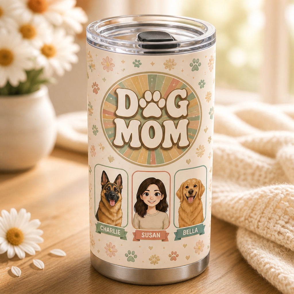 Dog Mom Retro Portrait Tumbler — 1 Person + 2 Pets (Names) - Personalized Tumbler 47c069b9-e378-46ec-8c4f-520d7efafc17.jpg