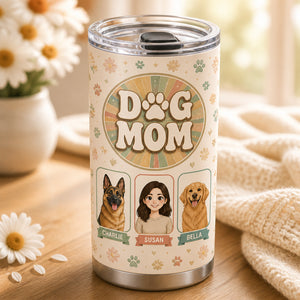 Dog Mom Retro Portrait Tumbler — 1 Person + 2 Pets (Names) - Personalized Tumbler 47c069b9-e378-46ec-8c4f-520d7efafc17.jpg