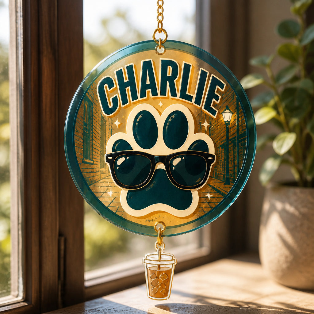 Cool Pet Club Campfire Mug — Custom Name - Personalized 1 Layered Suncatcher with Charm 47cae654-bb8a-4b23-87c3-42d547bd7923.jpg