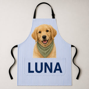 Custom Pet Portrait Apron with Name – Vintage Cameo Gingham - Personalized Apron 47cc43ba-2023-4741-a293-c615677cd8f5.jpg