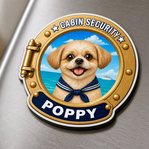 Cruise Cabin Security Pet Badge Magnet – Custom Photo & Name - Personalized Custom Shape Fridge Magnet 47d25a18-85a4-4e06-8ab0-74b0c0aa88a2.jpg