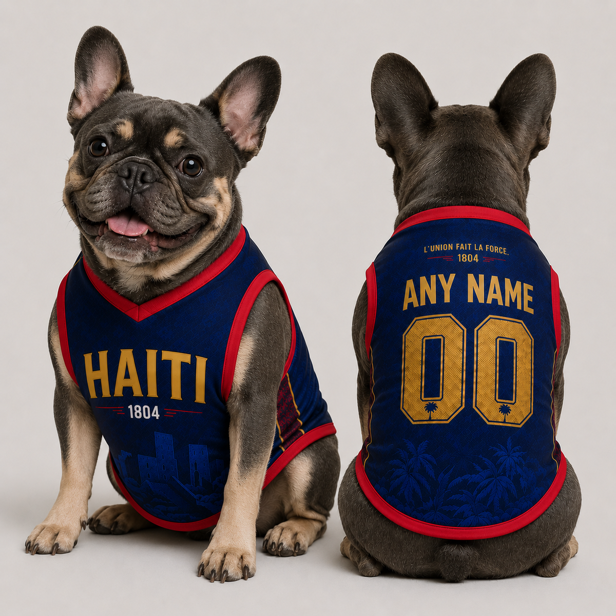 Custom Haiti Pet Jersey, Personalized Soccer Jersey, Haiti Pet Jersey, Pet Gift Jersey