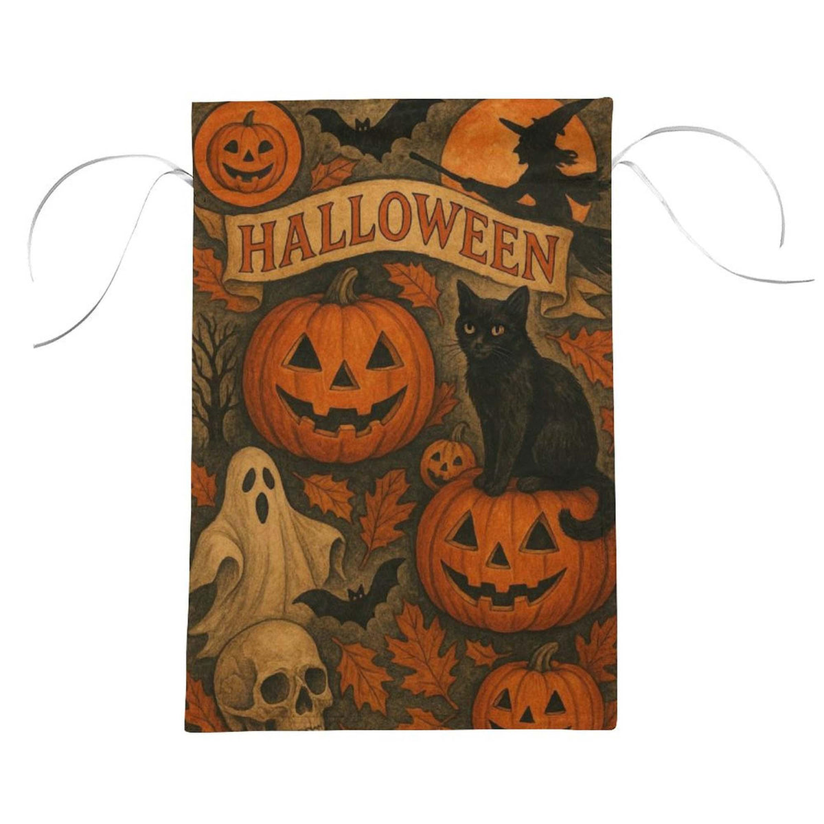 Halloween Garden Flag, Fall Season Outdoor Decor, Spooky Floral Yard Flag, Neutral Autumn Porch Decoration, Black Cat Pumpkin Garden Flag 47d95fb5-779c-47ba-805c-f7aa3aa319fb-5.jpg