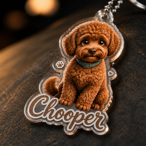 Custom Photo-to-Cartoon Pet (or Pet + Owner) Acrylic Keychain - Personalized Acrylic Keychain 47da2b0c-23a4-4ece-bedf-790dea6f546a.jpg