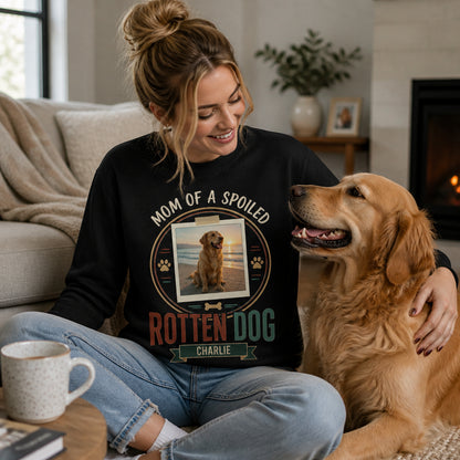Spoiled Rotten Dog Mom Photo Long-Sleeve Tee - Personalized DMM Long Sleeve Tee 4805ed71-3f8a-4c43-af15-6f96bf401e9d.jpg