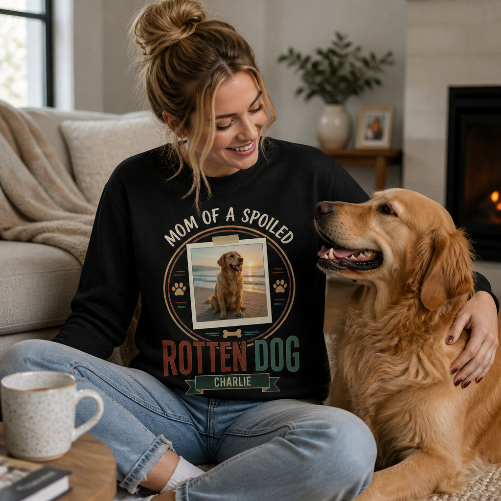 Spoiled Rotten Dog Mom Photo Long-Sleeve Tee - Personalized DMM Long Sleeve Tee 4805ed71-3f8a-4c43-af15-6f96bf401e9d.jpg