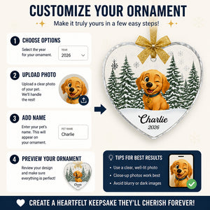 Personalized Dog Name & Year Transparent Acrylic Ornament – Holiday Wreath - Personalized Transparent Acrylic Ornament 482afae0-4c82-4163-821c-08271cbd46e2.jpg