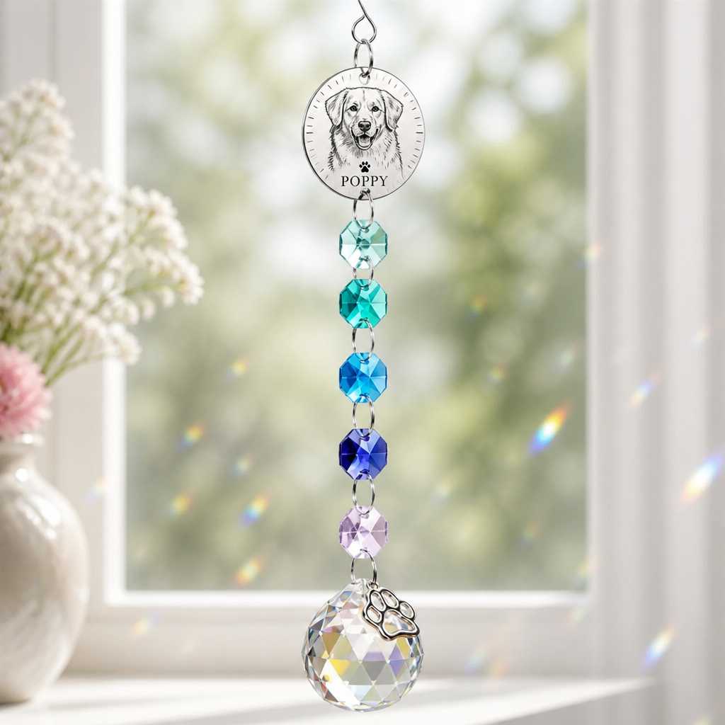 Custom Pet Portrait Rainbow Suncatcher with Name - Personalized 1 Layered Suncatcher with Charm 48429711-aaba-4d80-9929-a3f0b56fcdb3.png