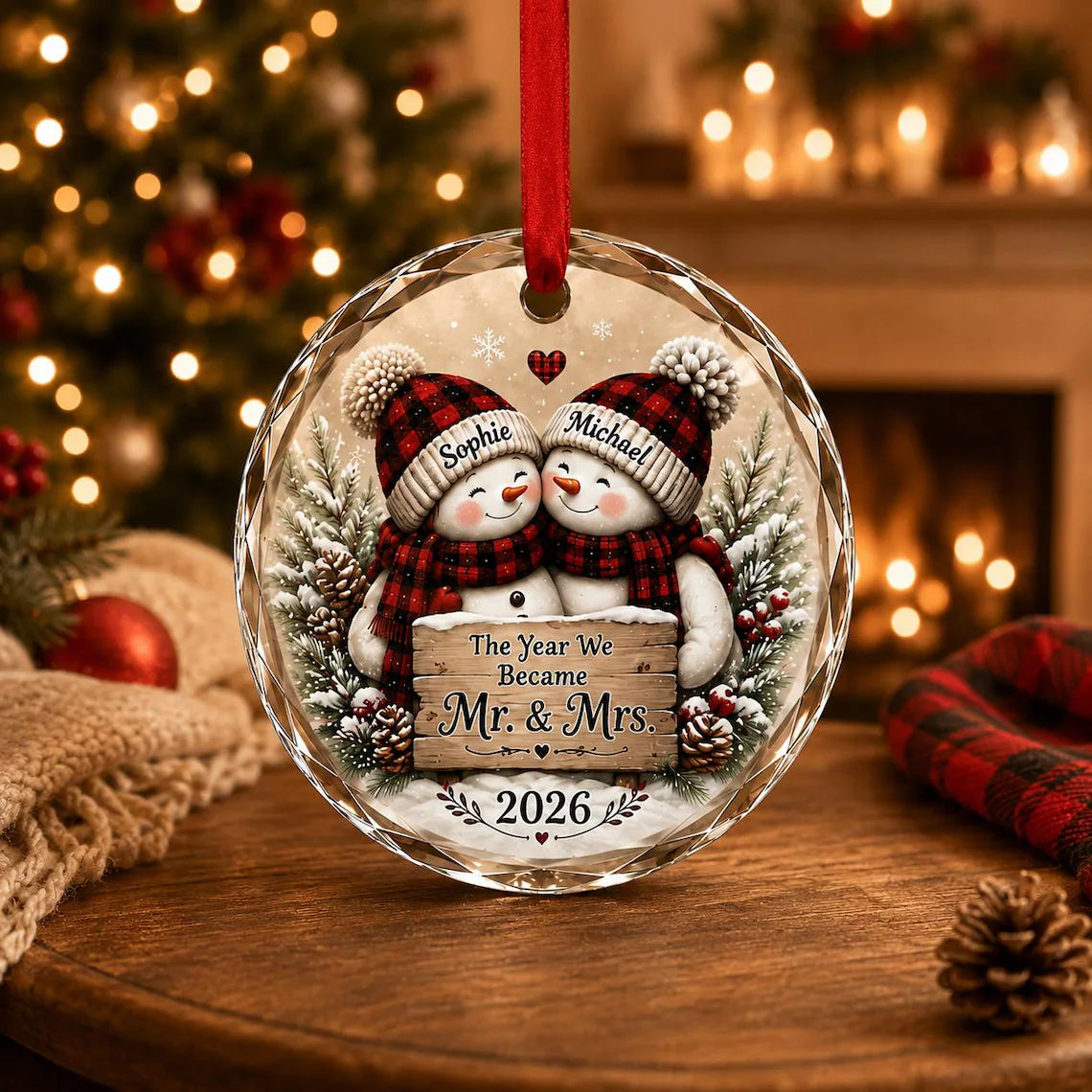 Personalized First Christmas Married Ornament, Newlywed Wedding Gift, Our 1st Christmas Mr & Mrs Keepsake 48673e01-a0c8-4957-b7e3-b14ed984e040-5.webp