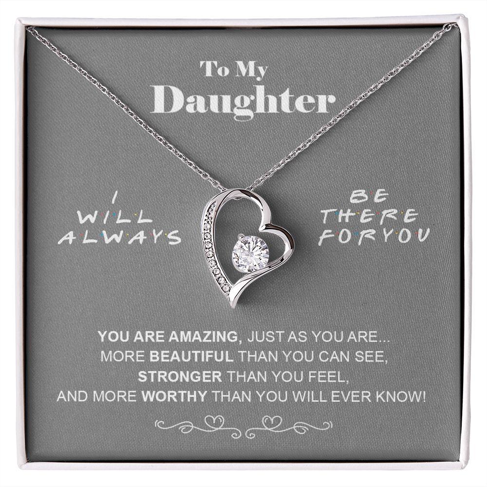 To My Daughter Beautiful Than You Can See Necklace With Message Card, Gift For Daughter, Meaningful Gift, Love From Mom. 486.jpg