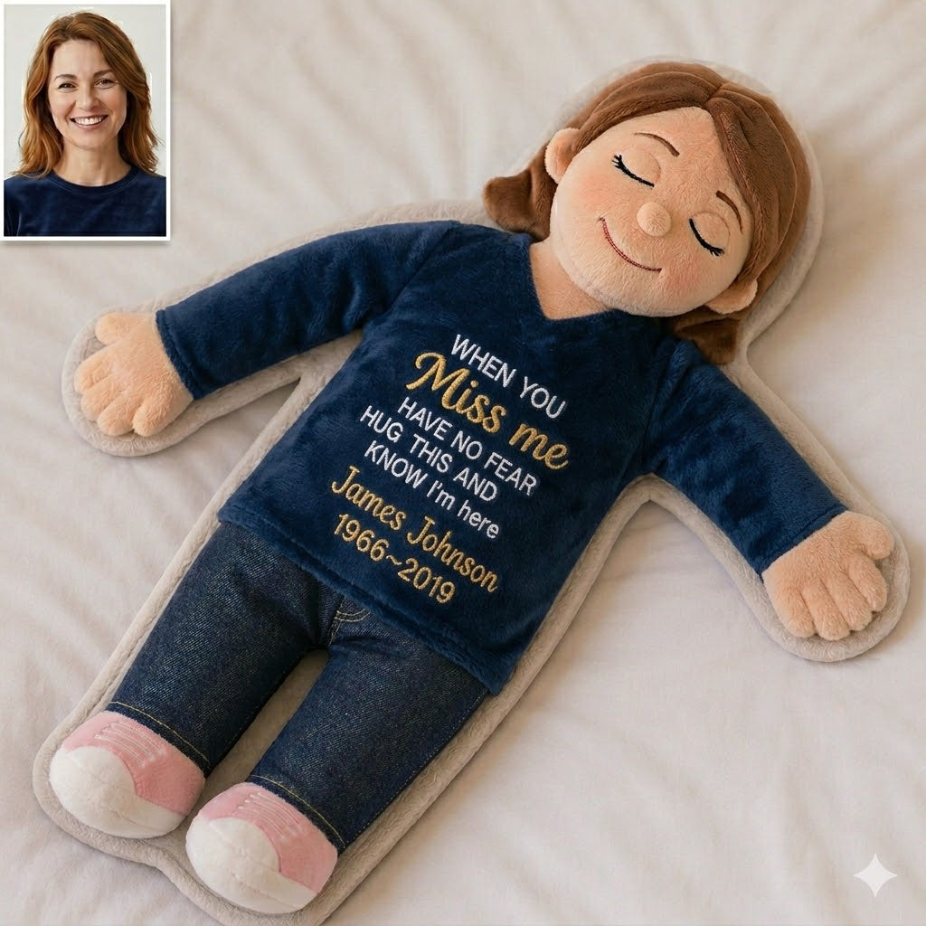 Hug This Pillow And Know I'm Here - Personalized Memorial Premium Faux Fur Pillow