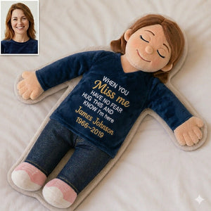 Hug This Pillow And Know I'm Here - Personalized Memorial Premium Faux Fur Pillow