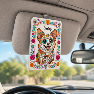 Custom Sugar Skull Pet Car Visor Clip – Photo to Art - Personalized Car Visor Clip 48775482-a5a5-449b-8899-1972061f7f5e.jpg