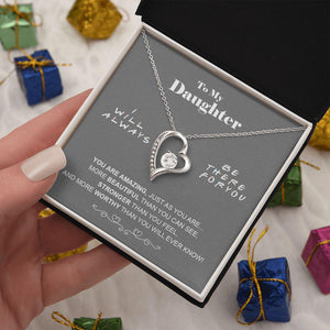 To My Daughter Beautiful Than You Can See Necklace With Message Card, Gift For Daughter, Meaningful Gift, Love From Mom. 487.jpg