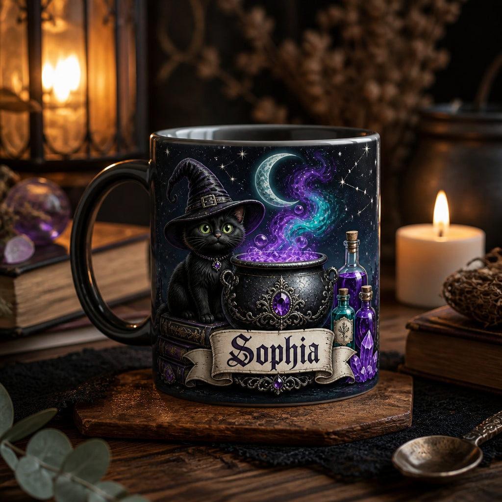 Witchy Cat Cauldron Personalized Edge-to-Edge Mug - Personalized Edge-to-Edge Mug 488393c2-fce6-448a-a4b1-b3d09d984da1.jpg