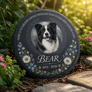 Loved By A Dog - Personalized Pet Memorial Stone (Photo, Name & Years) - Personalized Memorial Stone 4889e3d1-3e90-40e3-9e57-c9d268d25fb5.jpg