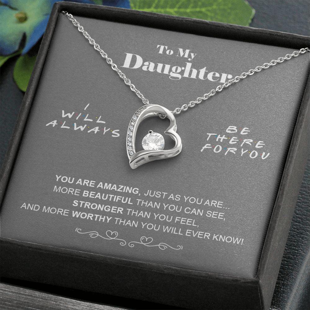 To My Daughter Beautiful Than You Can See Necklace With Message Card, Gift For Daughter, Meaningful Gift, Love From Mom. 488.jpg