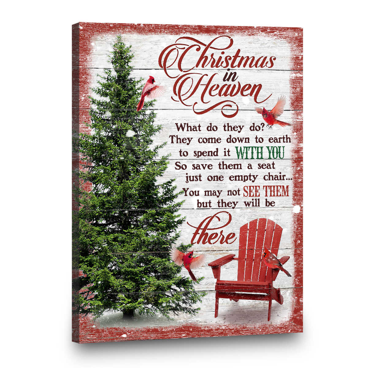 Christmas in Heaven Sign, Christmas Memorial Canvas, In Loving Memory Sign, Remembrance Sign