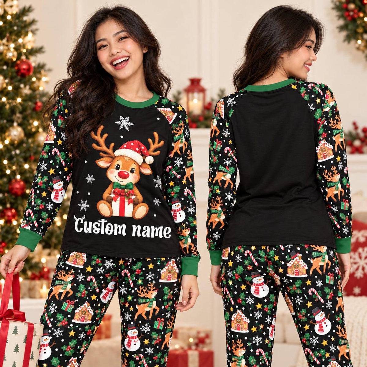Personalized Reindeer Christmas Pajamas Set, Custom Name Xmas PJs, Gingerbread House Snowman Matching Family Sleepwear, Holiday Lounge Gift 488f9fb1-855c-4163-9fba-5ea2aeff4b6e-il_1588xN.8622917919_1l57.jpg