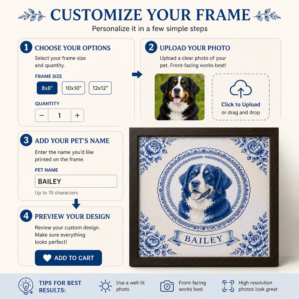 Chinoiserie Blue Custom Pet Portrait Wooden Frame - Personalized Wooden Frame 488fb2bc-24ec-4e46-b9b9-62ebdee0e7e7.jpg