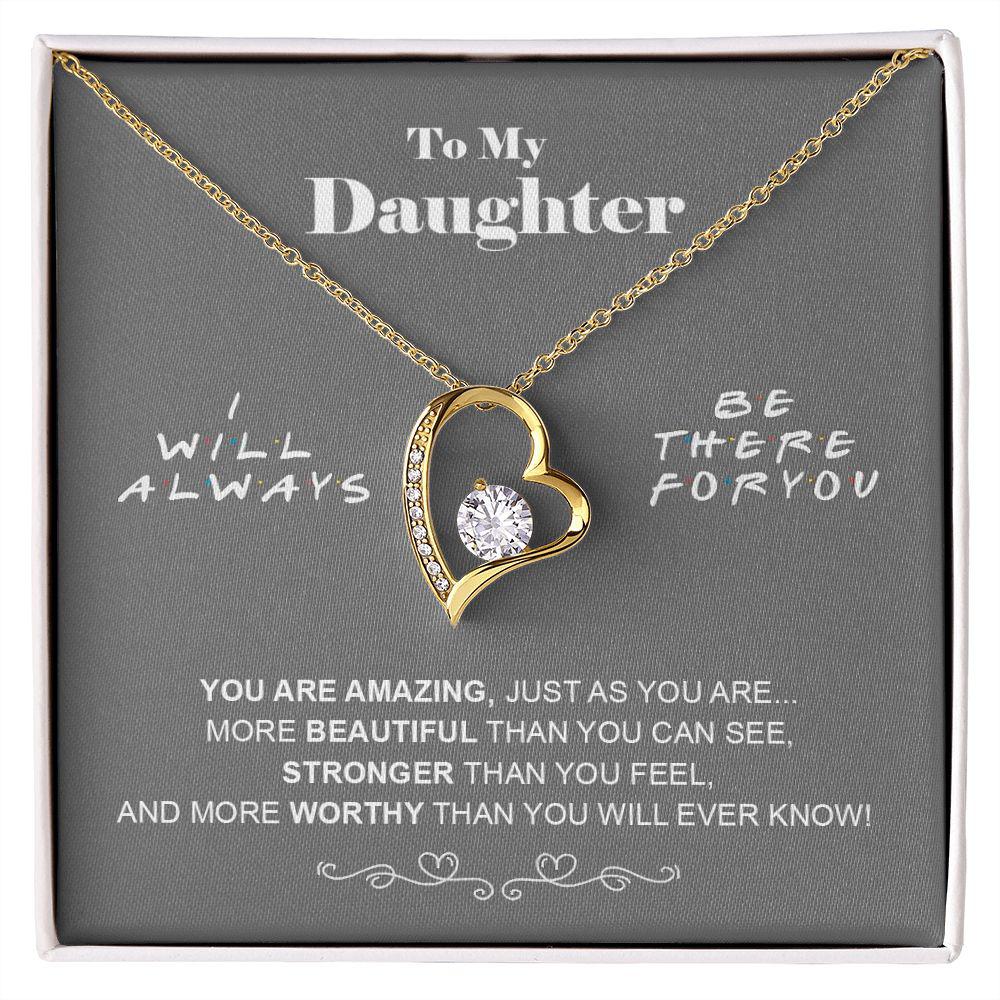 To My Daughter Beautiful Than You Can See Necklace With Message Card, Gift For Daughter, Meaningful Gift, Love From Mom. 489.jpg