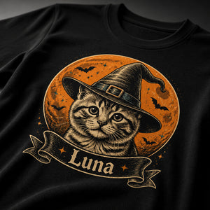 Custom Pet Witch Hat Moon Portrait T‑Shirt - Personalized T-shirt 489dcea6-fd09-4d05-ad9d-ee8ee85c7614.jpg