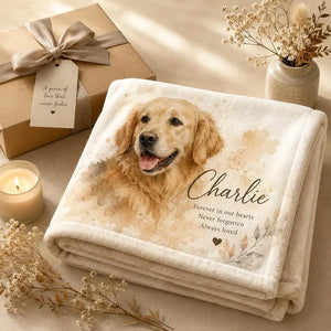 Personalized Watercolor Pet Memorial Blanket, Custom Pet Photo Blanket, Dog Cat Rabbit Loss Gift, Sherpa Fleece Throw 48c2462f-0c03-4ba8-b5bb-0cfb330f33eb-dfgdfgf-2-.webp