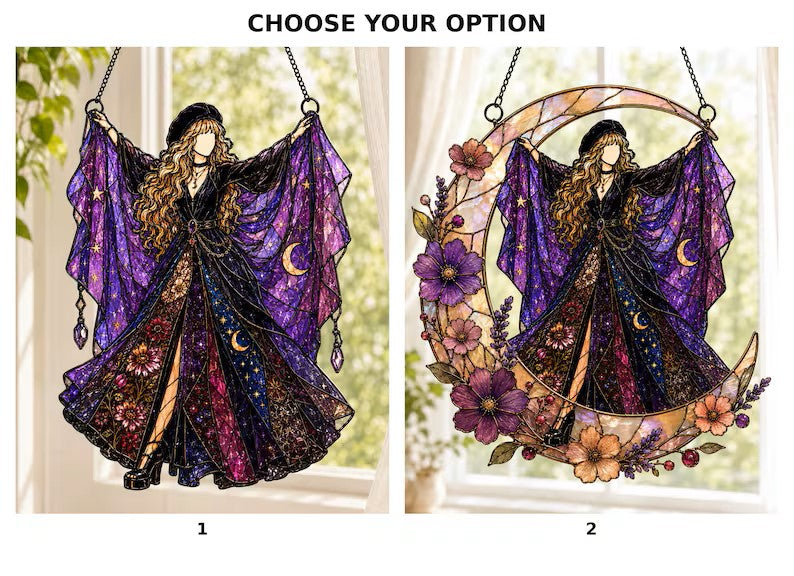 Personalized Celestial Witch Acrylic Suncatcher, Mystical Moon Goddess Window Hanging, Purple Boho Witch Ornament 48d40bc2-ecc3-4afc-80f9-63fb074bd21a-xcvdffd.jpg