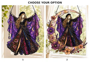 Personalized Celestial Witch Acrylic Suncatcher, Mystical Moon Goddess Window Hanging, Purple Boho Witch Ornament 48d40bc2-ecc3-4afc-80f9-63fb074bd21a-xcvdffd.jpg