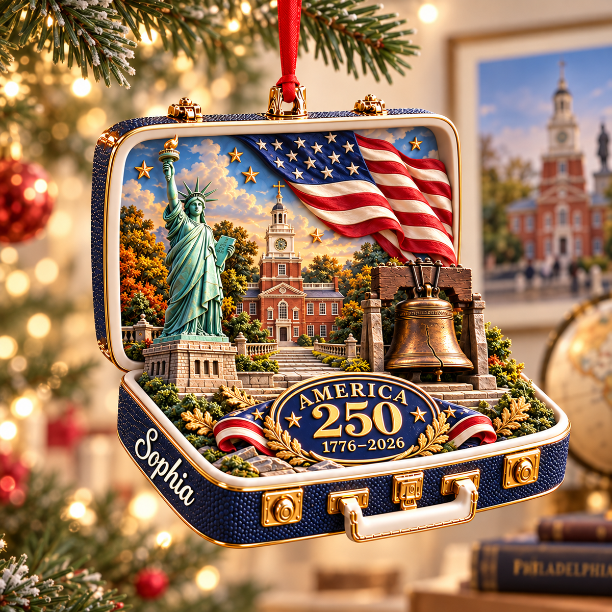 Personalized America 250th Anniversary 3D Suitcase Christmas Ornament – 1776–2026 USA Keepsake & Patriotic Gift 48dcf069-5d7f-4f89-ad86-a6ef58113c17-America-250th-Anniversary-Suitcase-Ornament-2.png