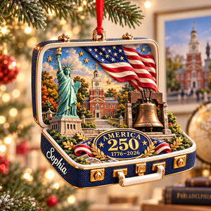 Personalized America 250th Anniversary 3D Suitcase Christmas Ornament – 1776–2026 USA Keepsake & Patriotic Gift 48dcf069-5d7f-4f89-ad86-a6ef58113c17-America-250th-Anniversary-Suitcase-Ornament-2.png