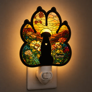 Stained Glass Pet Night Light — Moonlit Garden (Custom Name) - Personalized Acrylic Night Light 48eb921c-2283-4acc-9926-b06535adc59f.jpg
