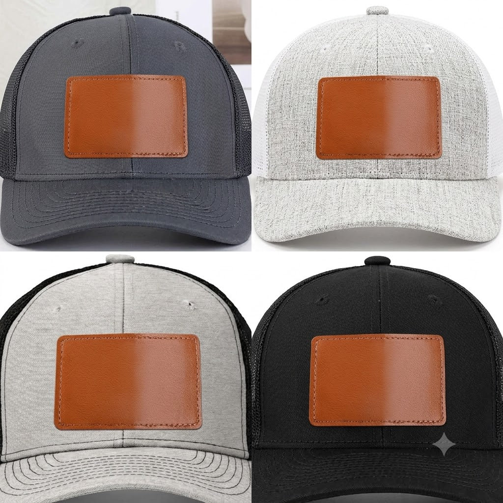 We Hooked The Best Dad Grandpa - Personalized Leather Label Net Hat