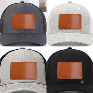 We Hooked The Best Dad Grandpa - Personalized Leather Label Net Hat