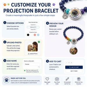 Rainbow Bridge Pet Memorial Beaded Bracelet – Custom Pet Portrait Charm + Keepsake Poem Card - Personalized Projection Bracelet 48f487ca-0c20-4098-abda-6dfdd7cd9116.jpg
