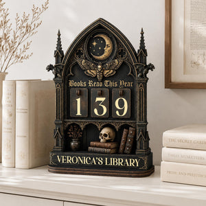Personalized Gothic Book Tracker Sign, Books Read This Year Tracker, Dark Academia Library Decor, Custom Reader Gift, Gothic Bookshelf Decor 49031ae8-fd16-4ee0-9809-2947275dddb5-7.jpg