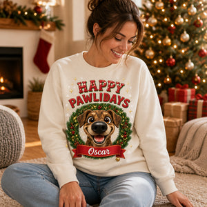 Happy Pawlidays Personalized Pet Cartoon Sweatshirt - Personalized Sweatshirt 490509e3-d569-436d-b43f-4b9d89e6a17e.jpg