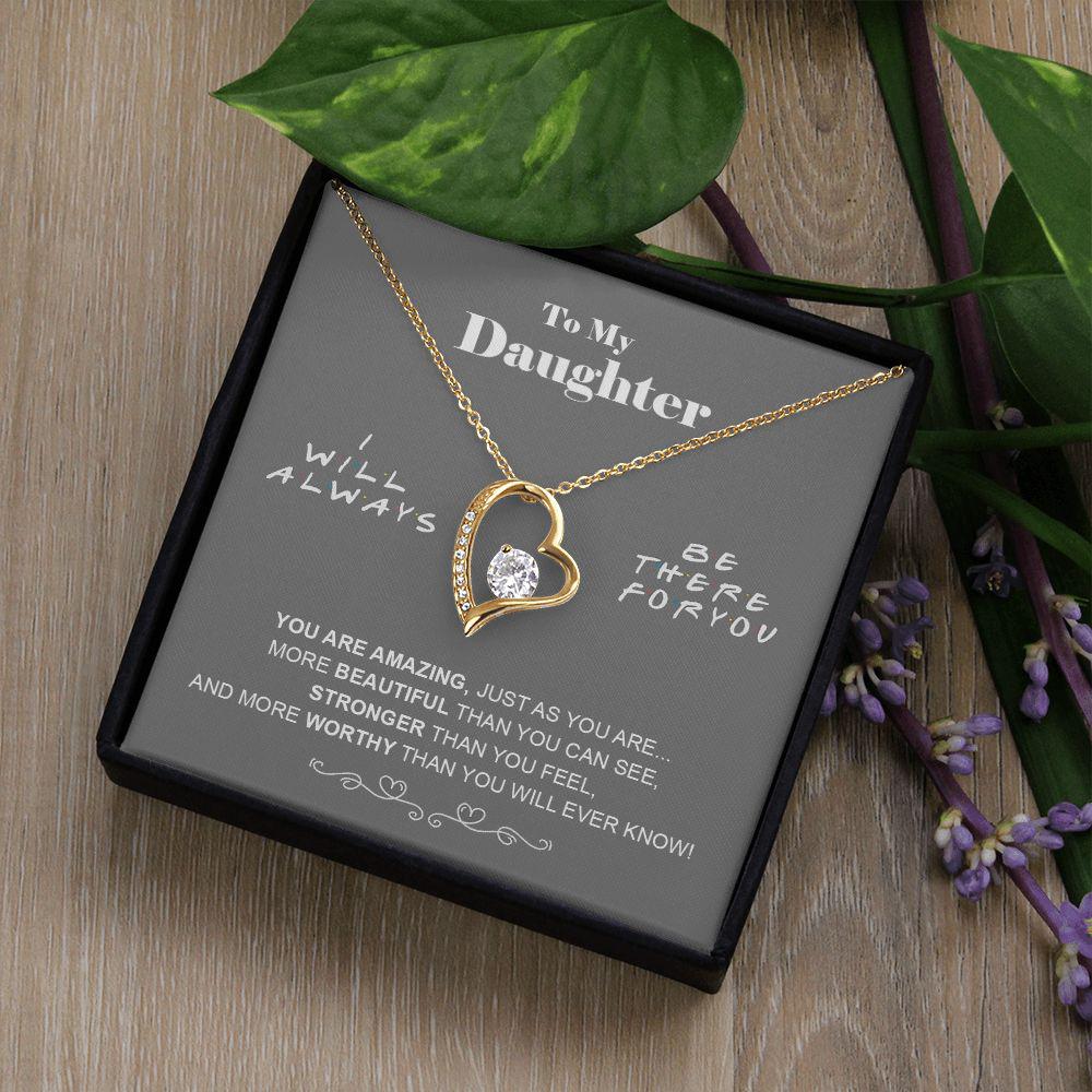 To My Daughter Beautiful Than You Can See Necklace With Message Card, Gift For Daughter, Meaningful Gift, Love From Mom. 490.jpg