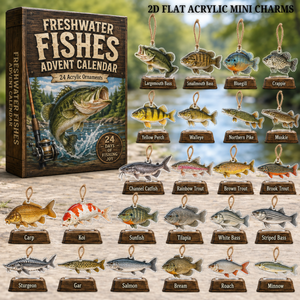 Freshwater Fishing Species Advent Calendar 2026 - 24-Day Festive Countdown, Acrylic Charms Blind Box - Gift For Fishing Lovers 490ae1e7-bef1-4bae-b146-8c8716de5673-fish-text.png